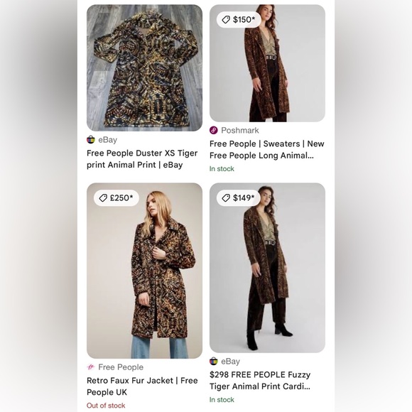 Free People Faux Fur Coat - Picture 6 of 6